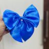 Hair Bow Pins (Satin) - Blue