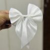 Hair Bow Pins (Satin) - White