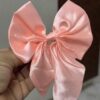 Hair Bow Pins (Satin) - Peach